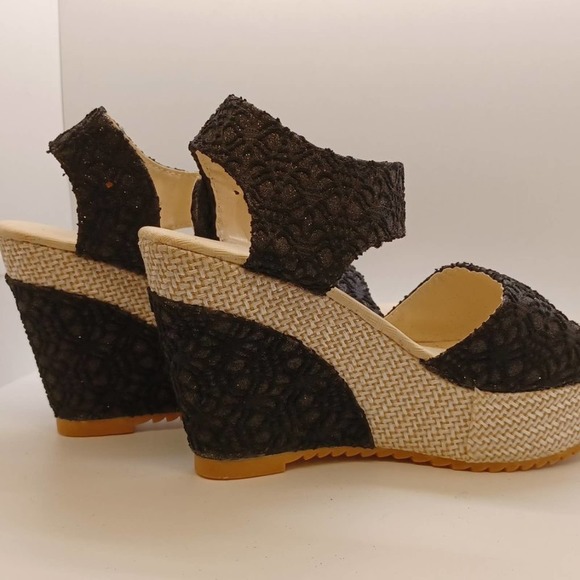 7.5 New Wedge Sandal High Heel Shoe - Picture 10 of 11